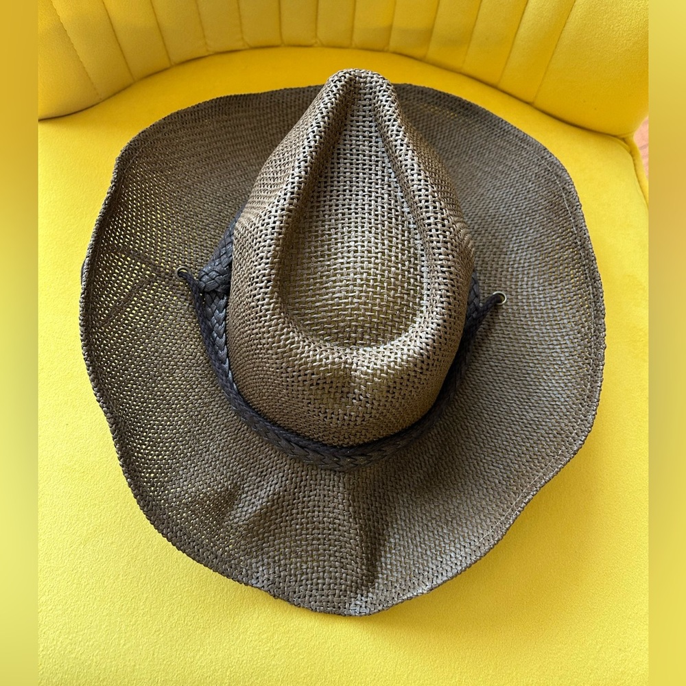 Cute brown cowboy hat with 22.5” circumference.